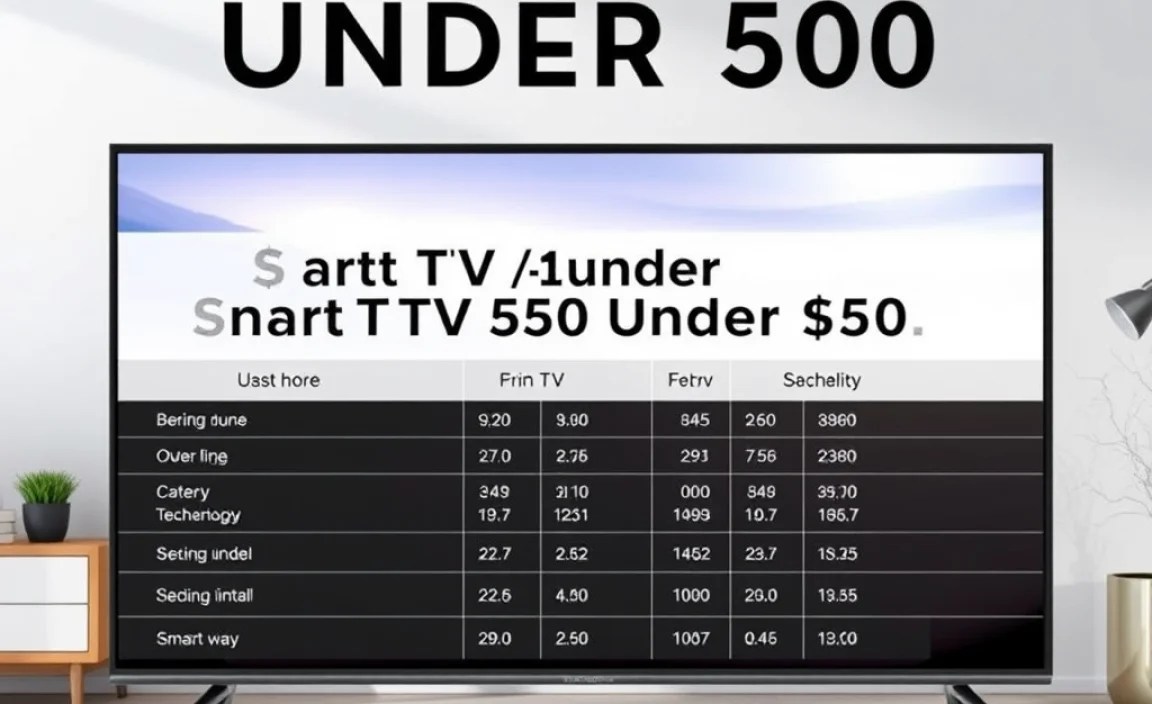 Quick Comparison Table: Smart TVs Under $500