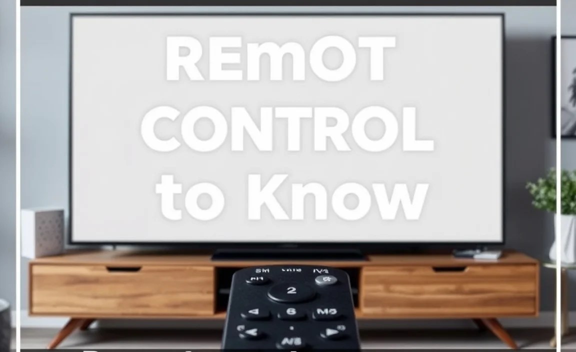 Remote Control Buttons to Know