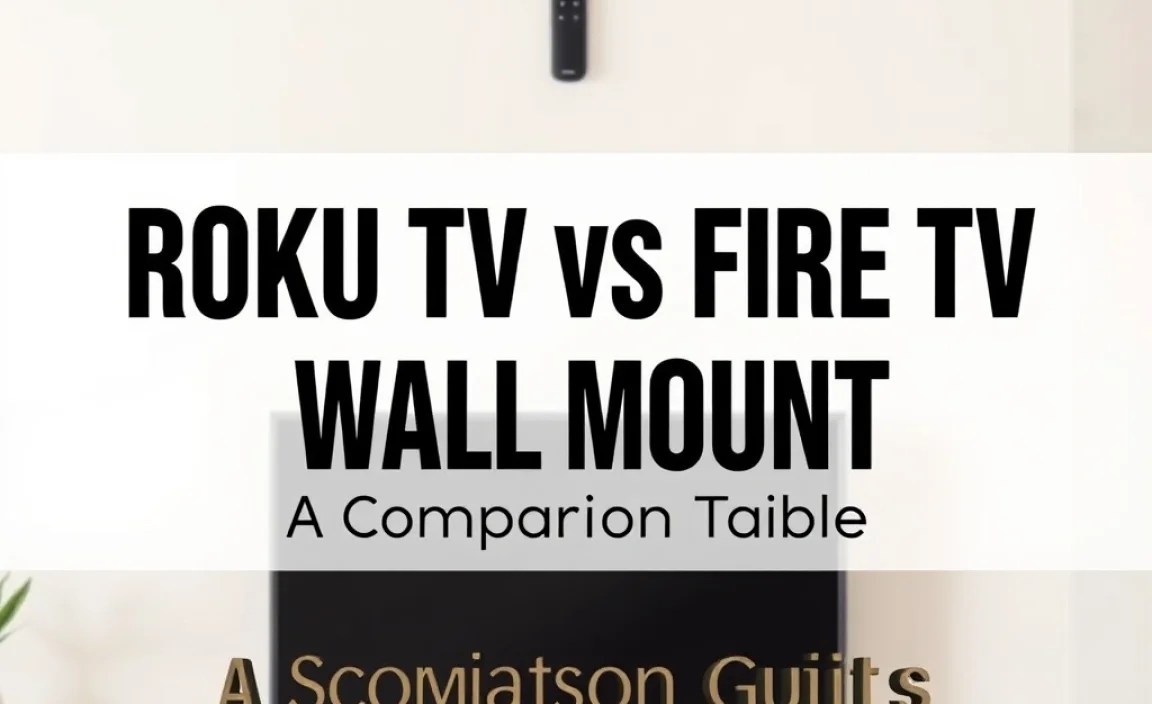 Roku TV Mount vs. Fire TV Mount: A Comparison Table