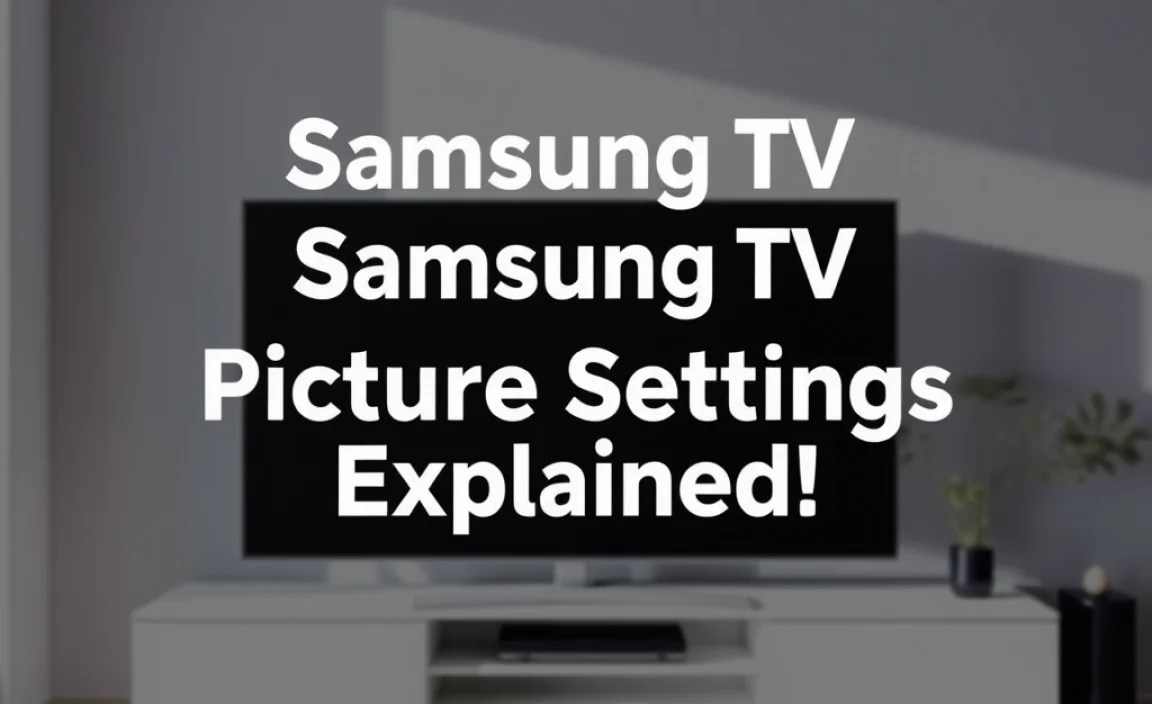 Samsung Tv Picture Settings Explained: Optimize Your View!