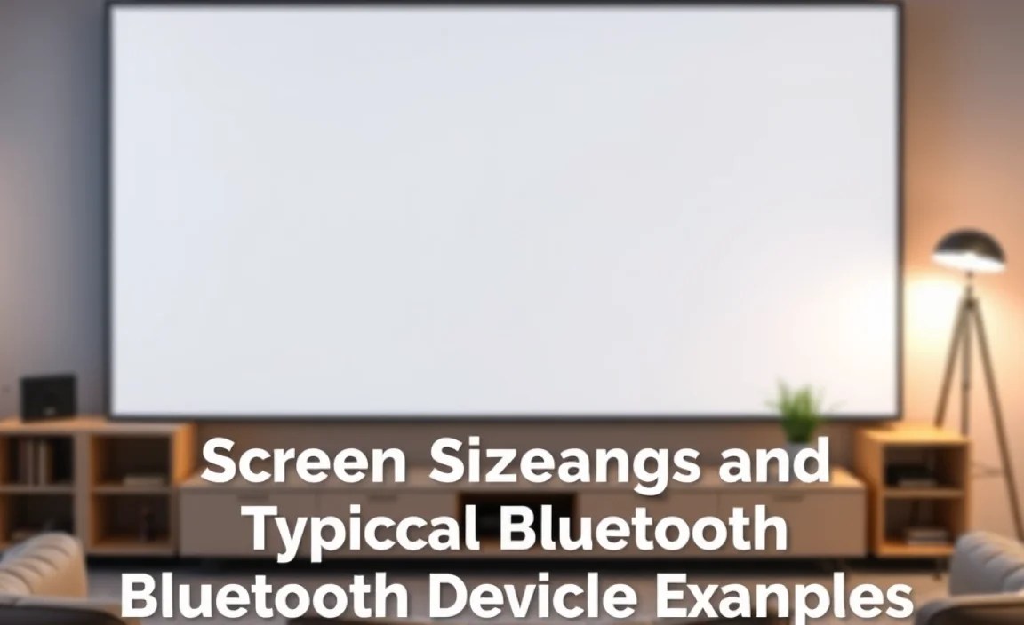 Screen Size Ranges and Typical Bluetooth Device Examples
