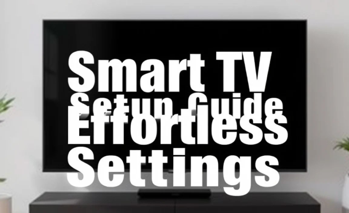 Smart TV Setup Guide: Effortless Settings