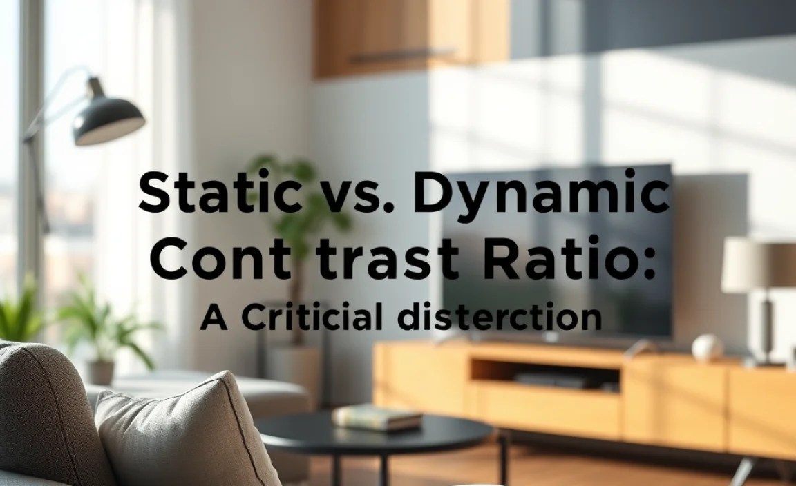 Static vs. Dynamic Contrast Ratio: A Crucial Distinction