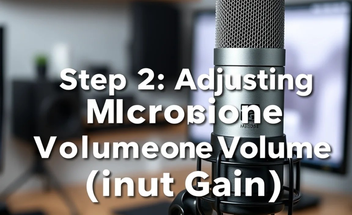 Step 2: Adjusting Microphone Volume (Input Gain)