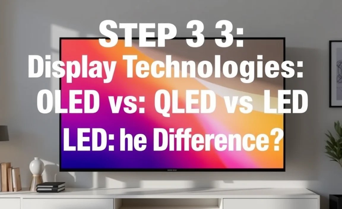 Step 3: Display Technologies – OLED vs. QLED vs. LED: What’s the Difference?