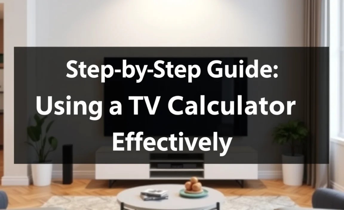 Step-by-Step Guide: Using a TV Size Calculator Effectively