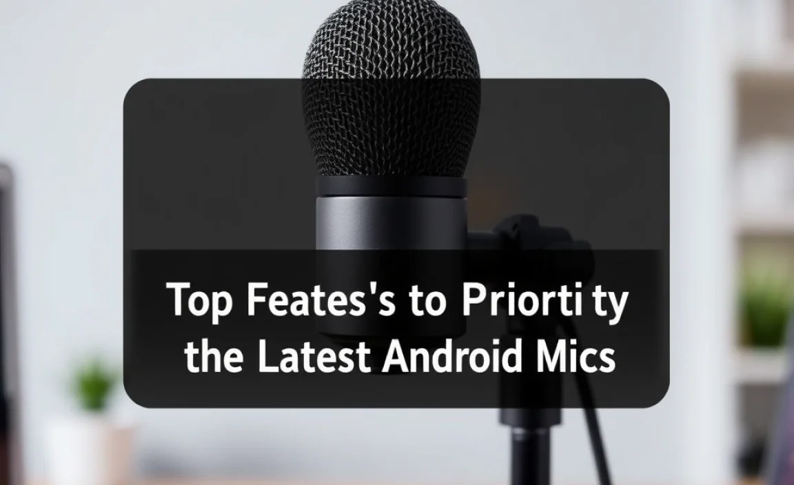 Top Features to Prioritize for the Latest Android Mics