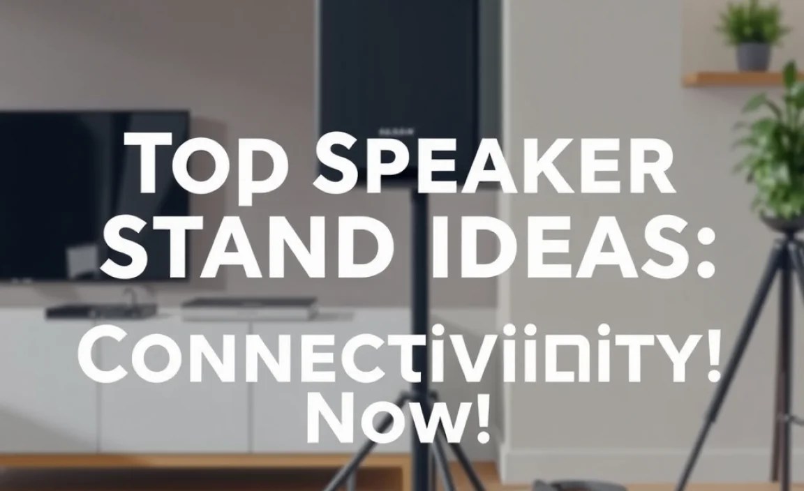 Top Speaker Stand Ideas: Optimize Connectivity Now!