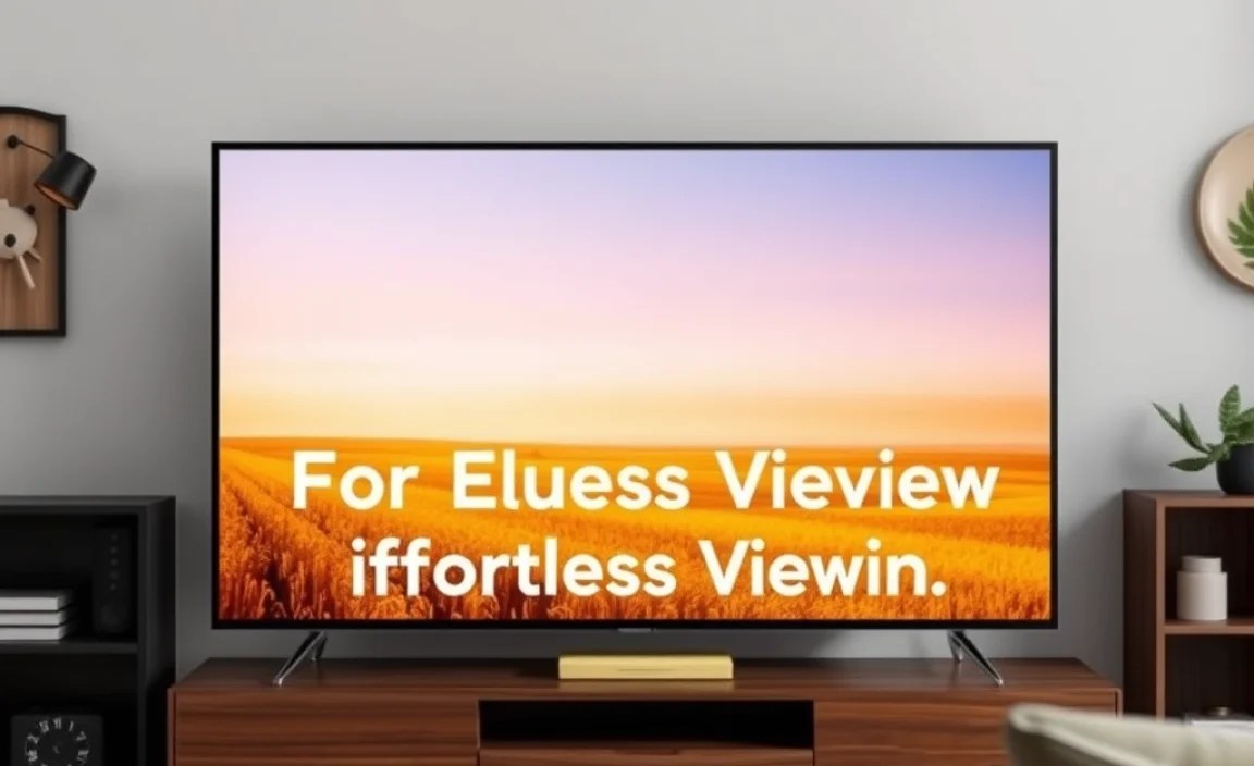 Top TV Models for Effortless Viewing (Review)