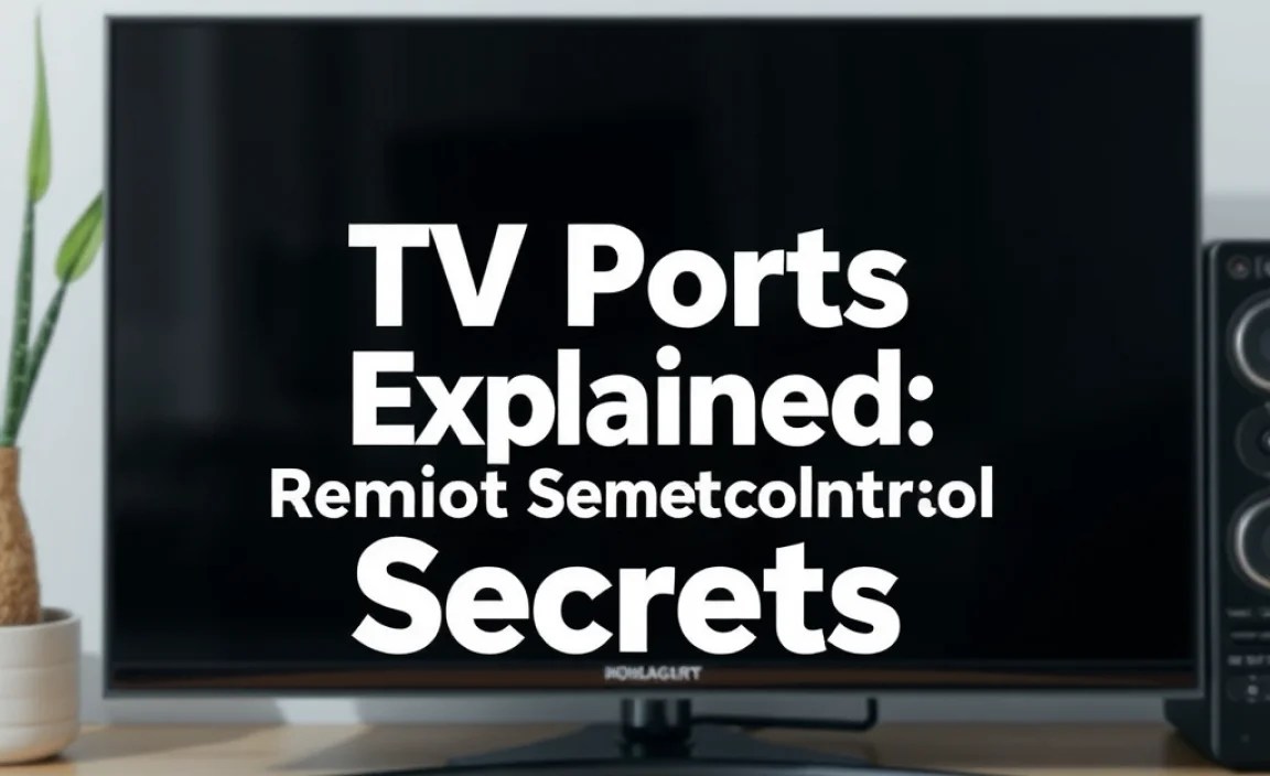 TV Ports Explained: Genius Remote Control Secrets