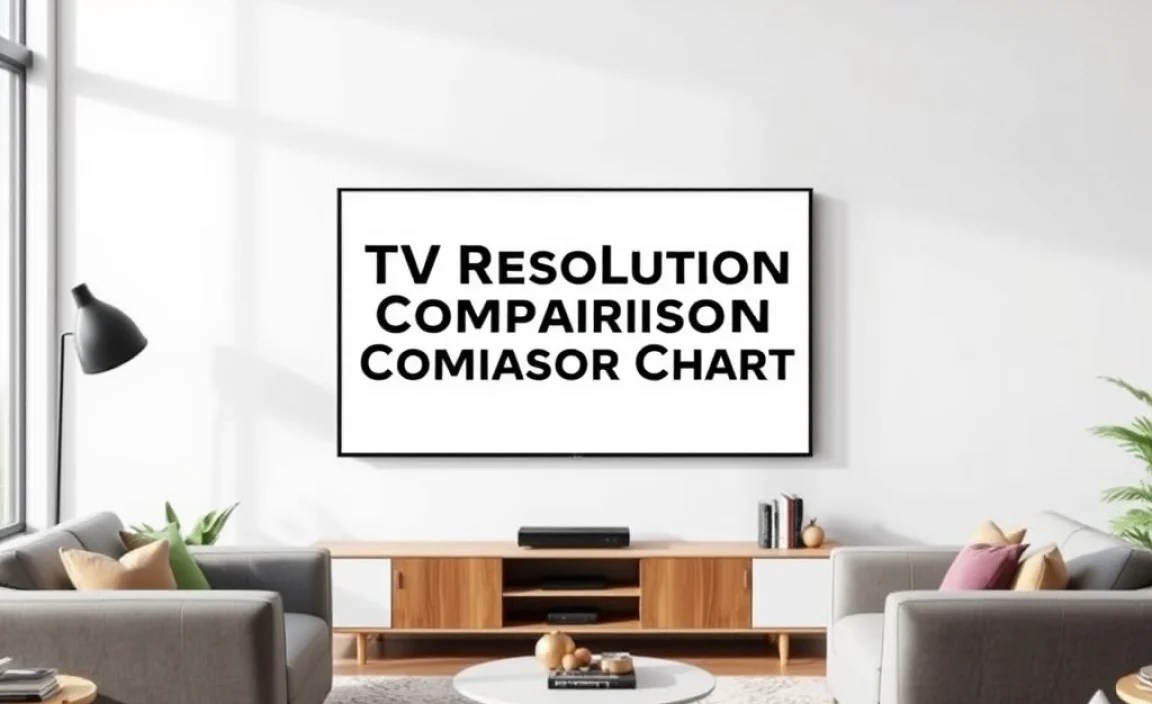 TV Resolution Comparison Chart: At a Glance