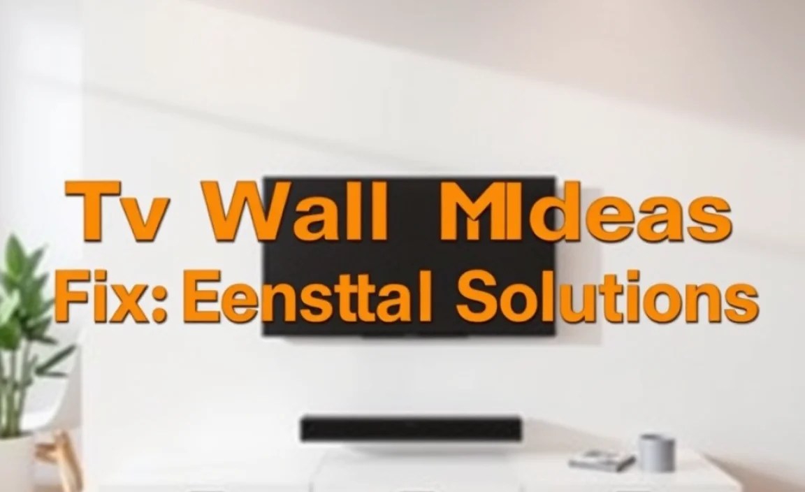 Tv Wall Mount Ideas Fix: Essential Solutions