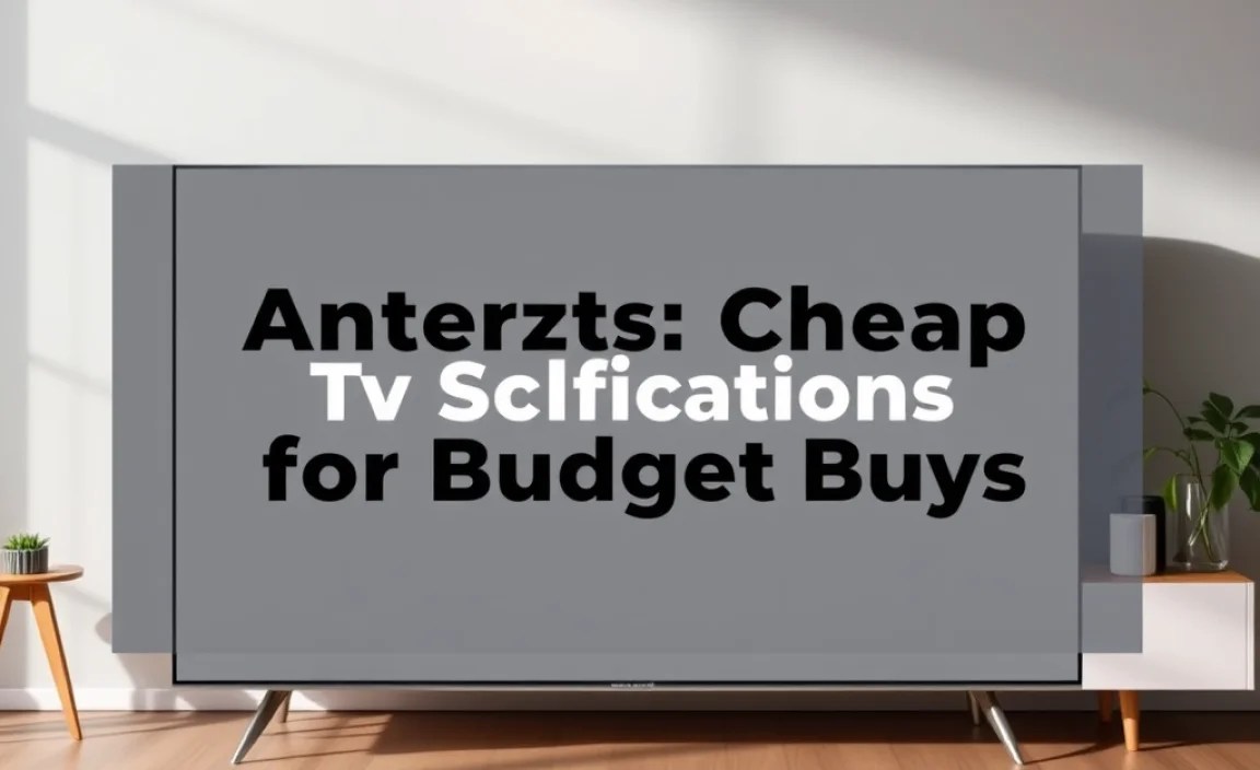 Understanding TV Specifications for Budget Buys