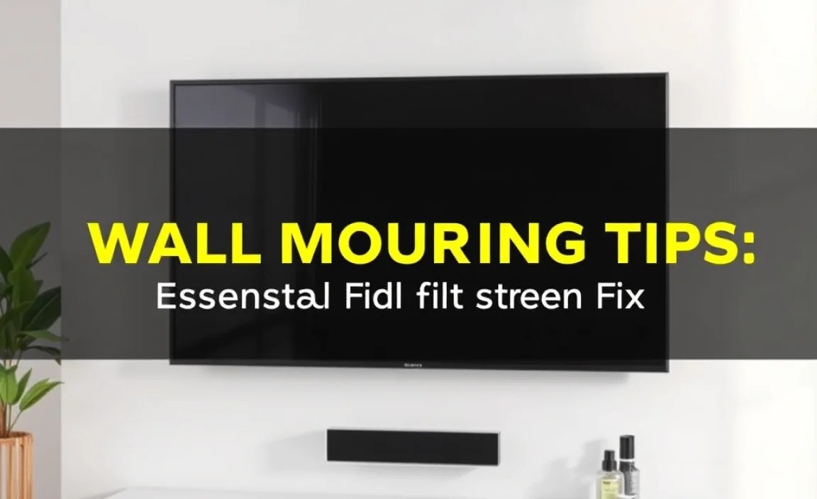 Wall Mounting Tips: Essential Flat Screen Fix