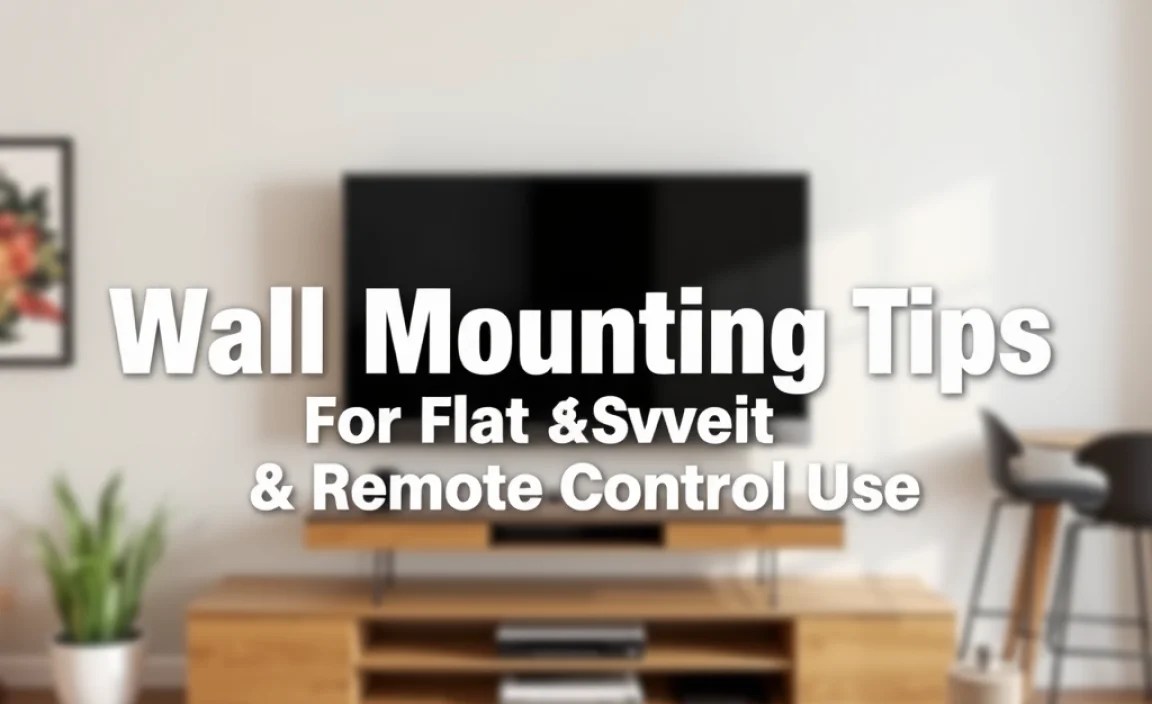 Wall Mounting Tips For Flat Screen & Remote Control Use