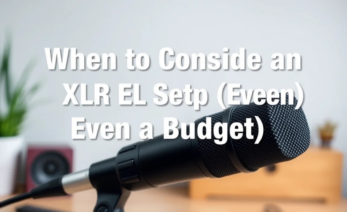 When to Consider an XLR Setup (Even on a Budget)