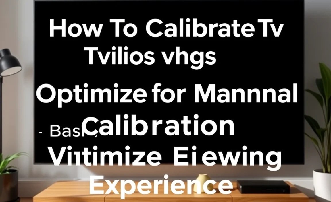 Basic Steps for Manual Calibration