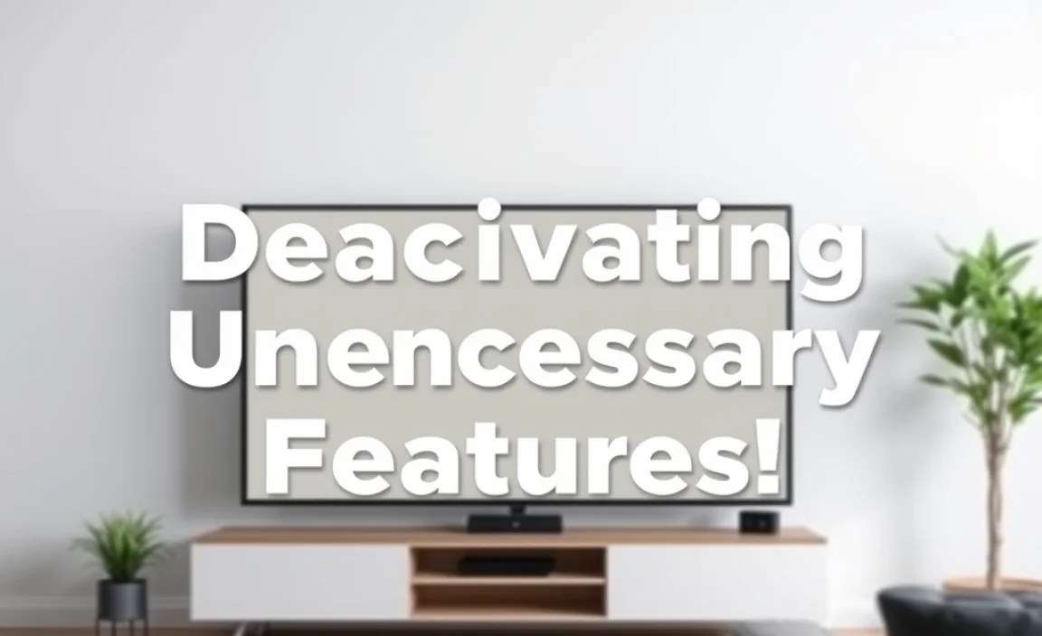 Deactivating Unnecessary Features