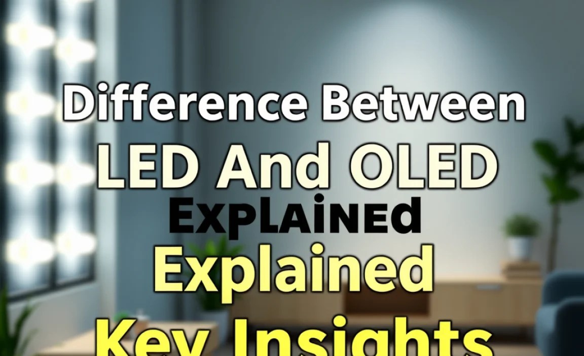 Difference Between Led And Oled Explained: Key Insights