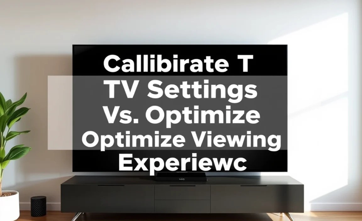 How To Calibrate Tv Settings Vs. Optimize Viewing Experience