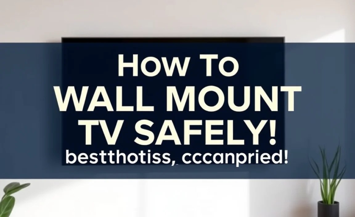 How To Wall Mount Tv Safely: Best Methods Compared!