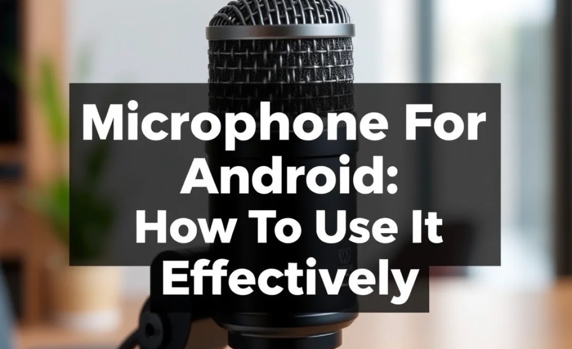 Microphone For Android: How To Use It Effectively