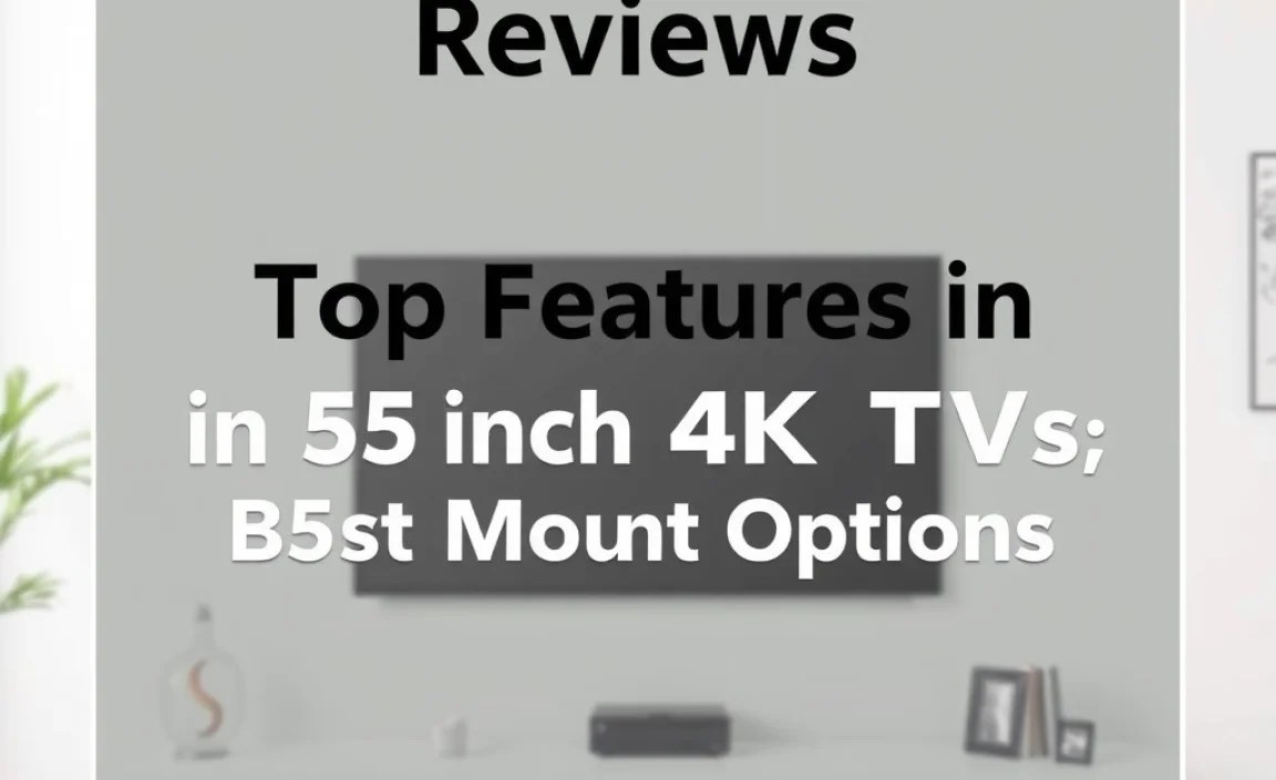 Top Features to Consider in 55 Inch 4K TVs