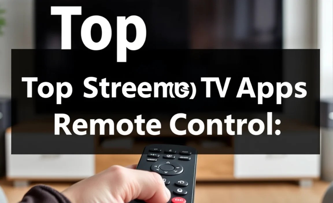 Top Streaming Tv Apps Remote Control: Simplify Your Viewing
