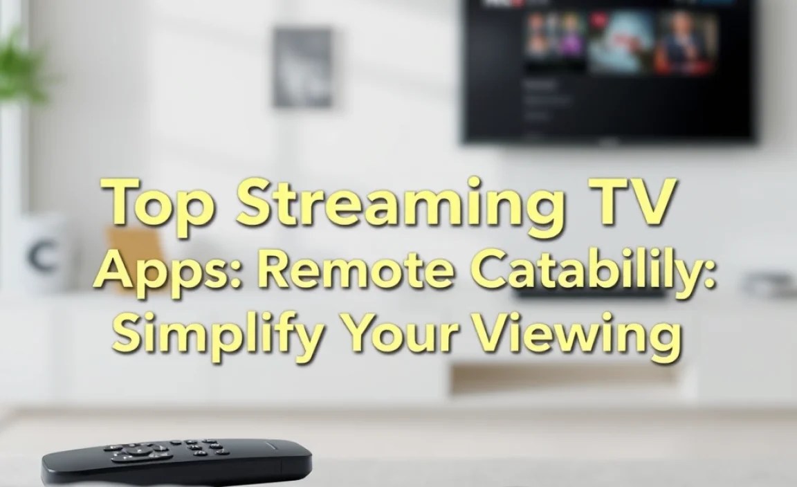 Top Streaming TV Apps with Remote Control Capabilities