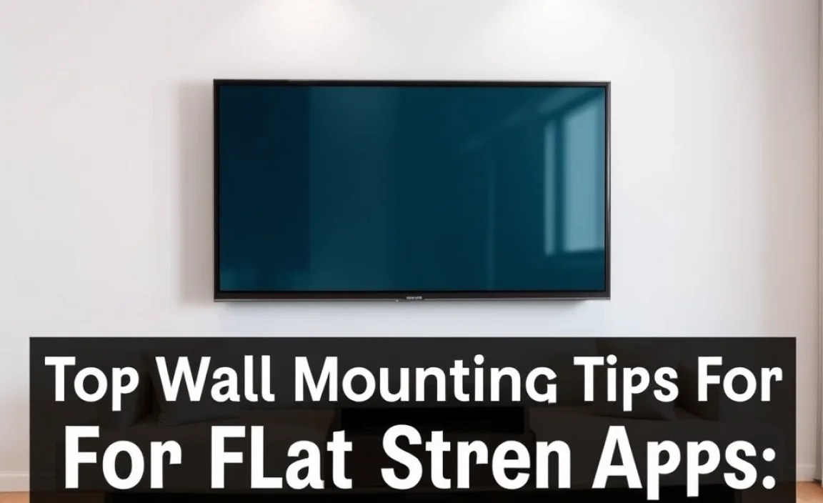 Top Wall Mounting Tips For Flat Screen Apps: Go Smart!