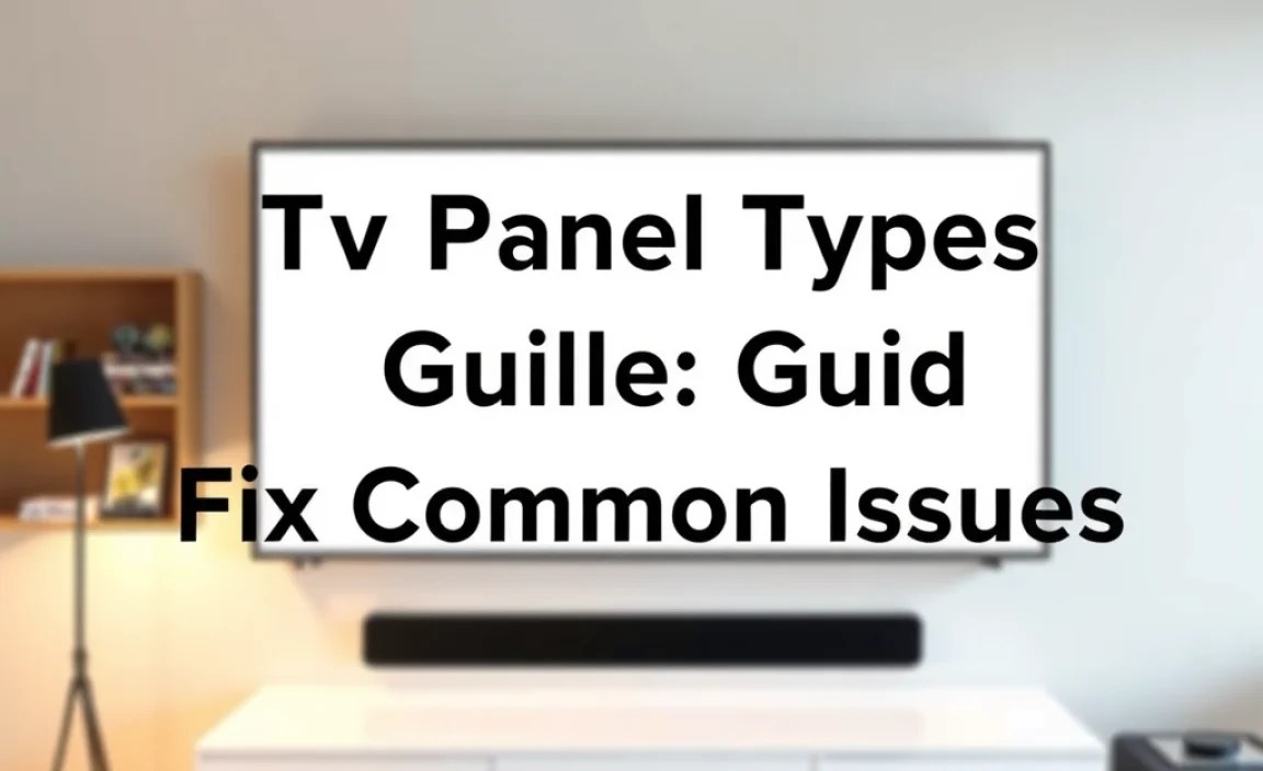 Tv Panel Types Guide: Fix Common Issues Easily