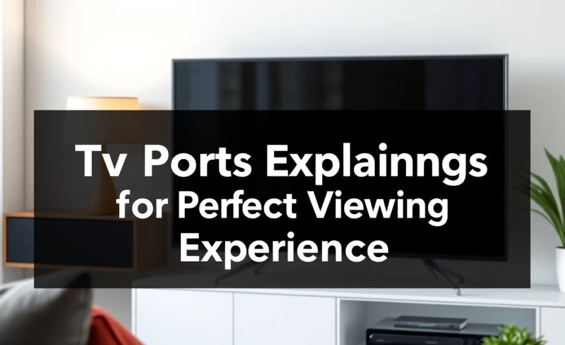 Tv Ports Explained: Settings For A Perfect Viewing Experience