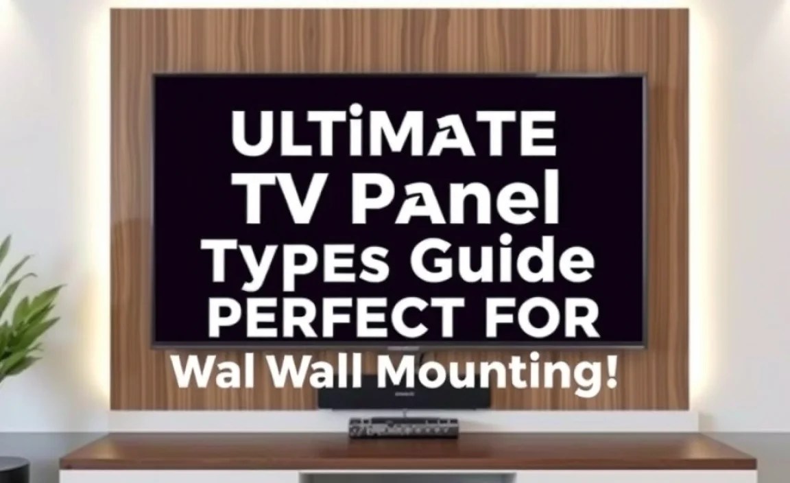Ultimate Tv Panel Types Guide: Perfect For Wall Mounting!