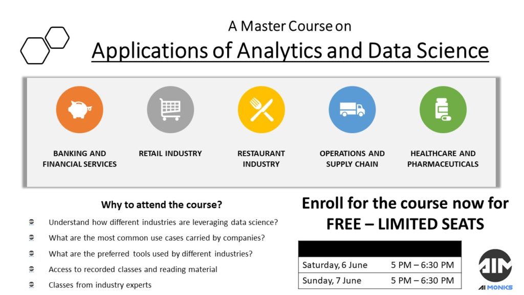 Analytics Master Course Applications of Analytics and Data Science AI MONKS