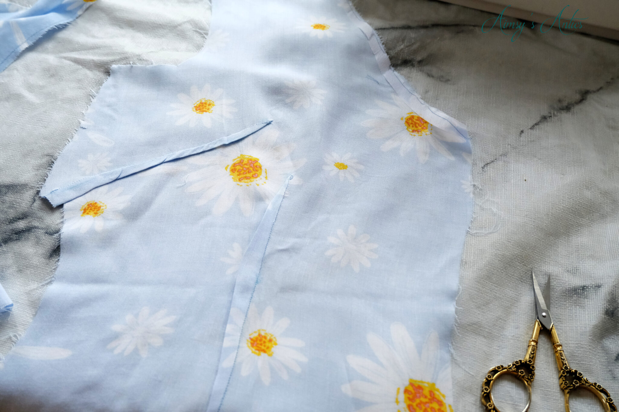Darts sewn and complete