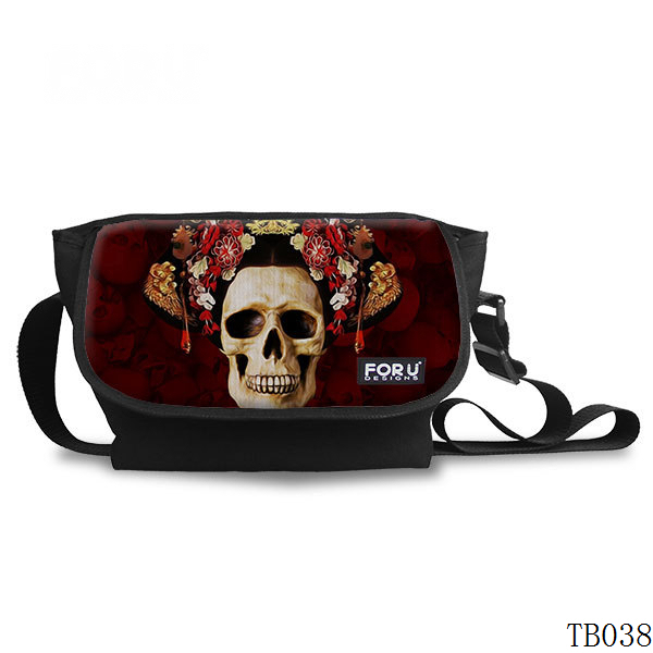Vintage Skull Messenger Bag For Tattoo Artist,