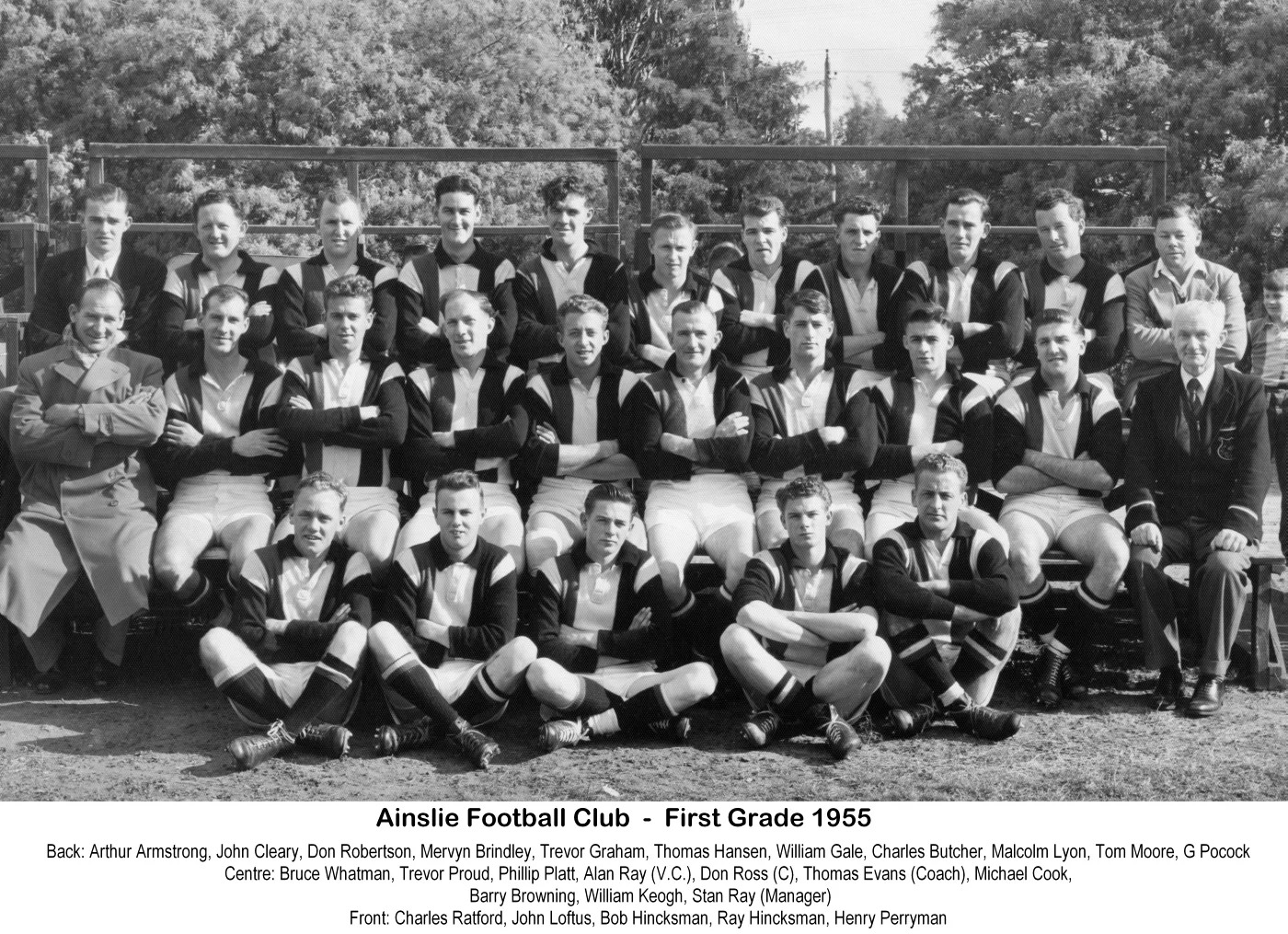 1955Ainslie First Grade Team Ainslie Football Club Est. 1927