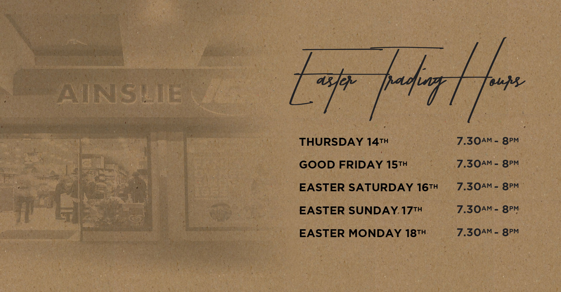 Ainslie IGA Supermarket Shop Local Canberra