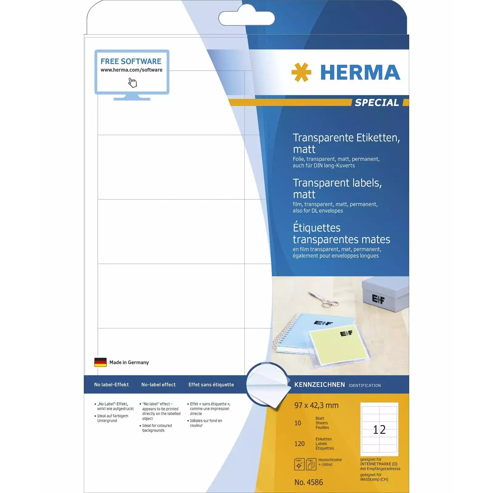 HERMA 4586 selfadhesive label Rounded 4586 Stickers AiO.lv
