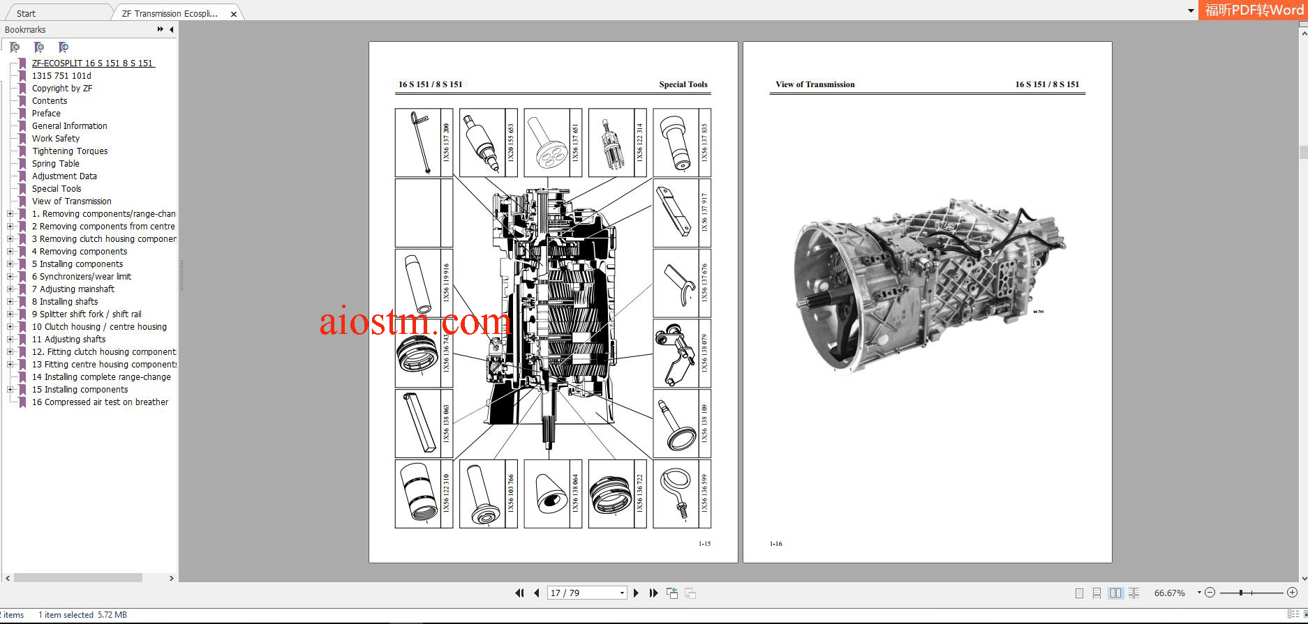 ZF Transmissions All Models Full Set Manuals AiostmAll Data Repair