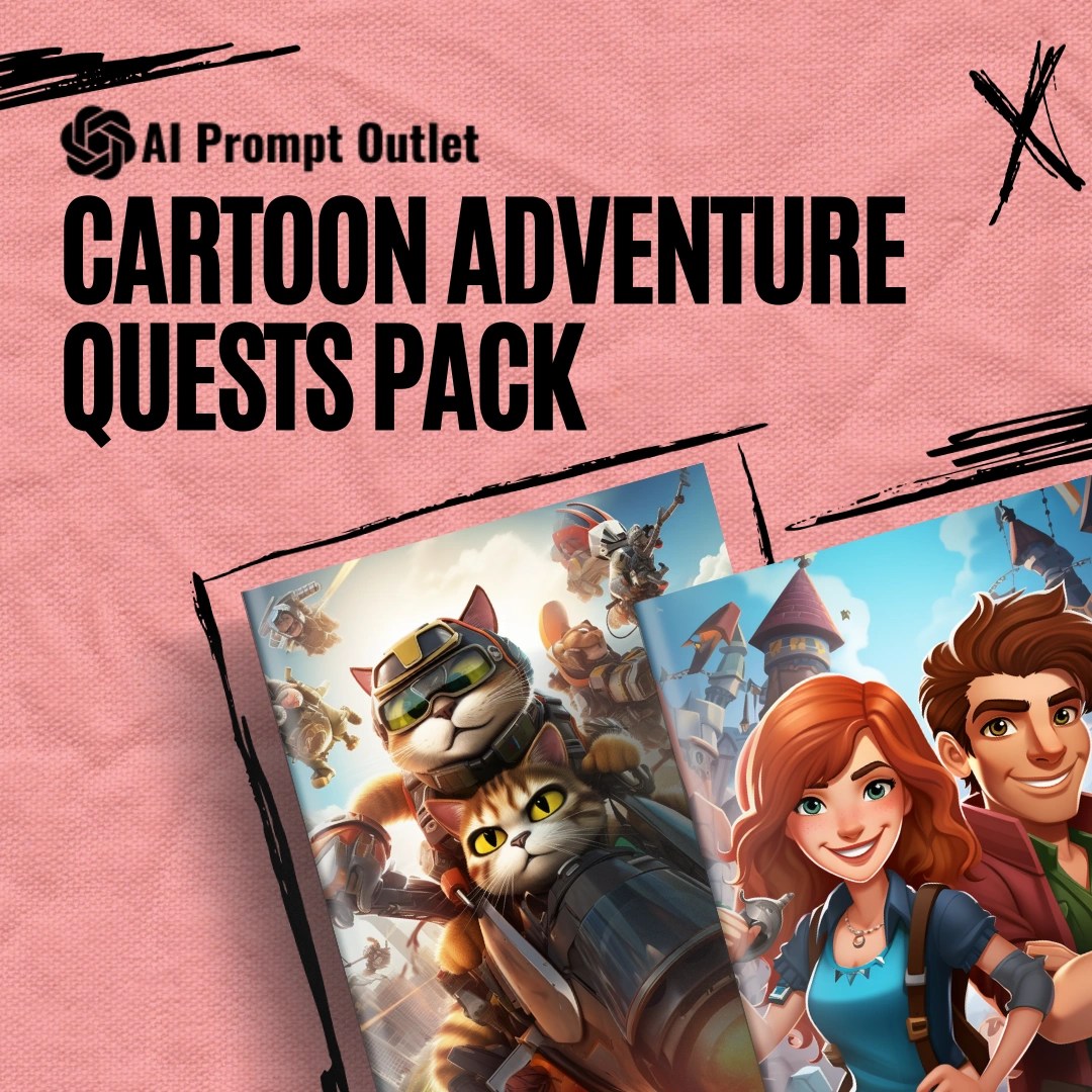 Cartoon Adventure Quests Pack AI Prompt Outlet