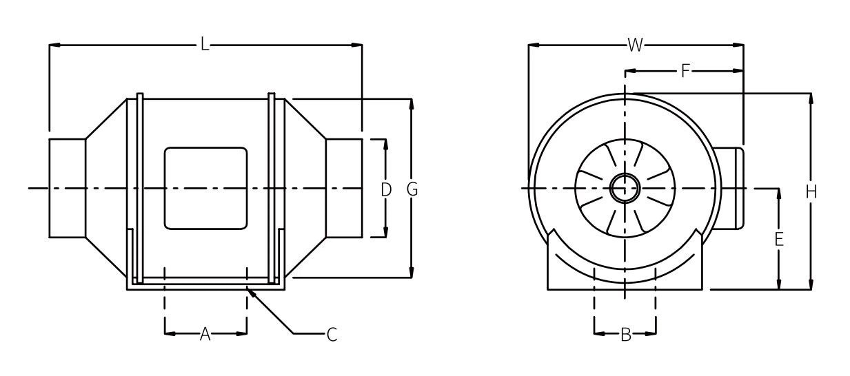 Mixed Flow Inline Duct Fan Zengo
