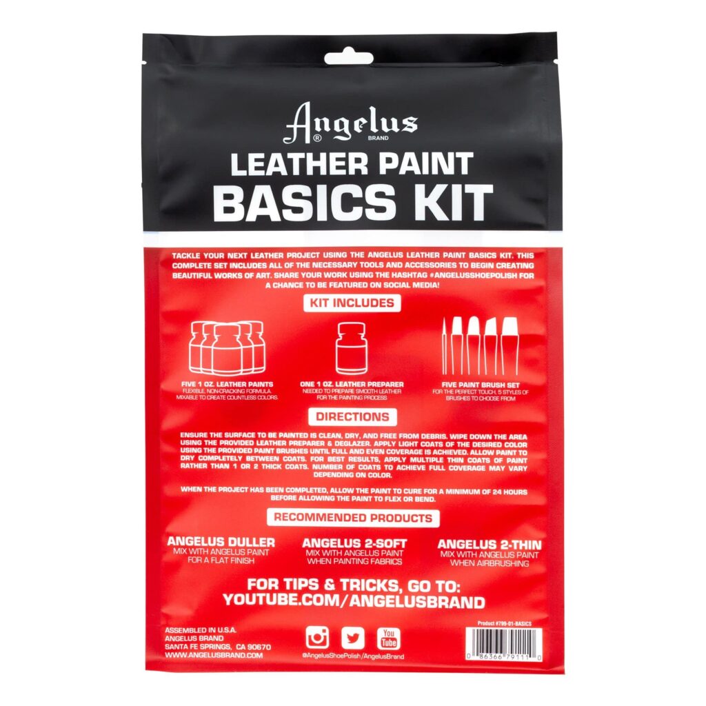Angelus Leather Paint Basic Kit AIRBRUSHSTUDIO