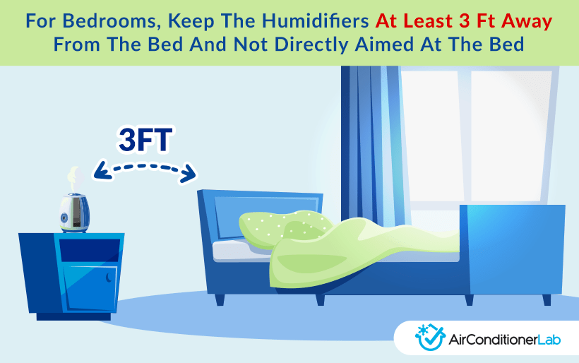 The Ideal Distance Between Your Bed & Humidifier (Explained)