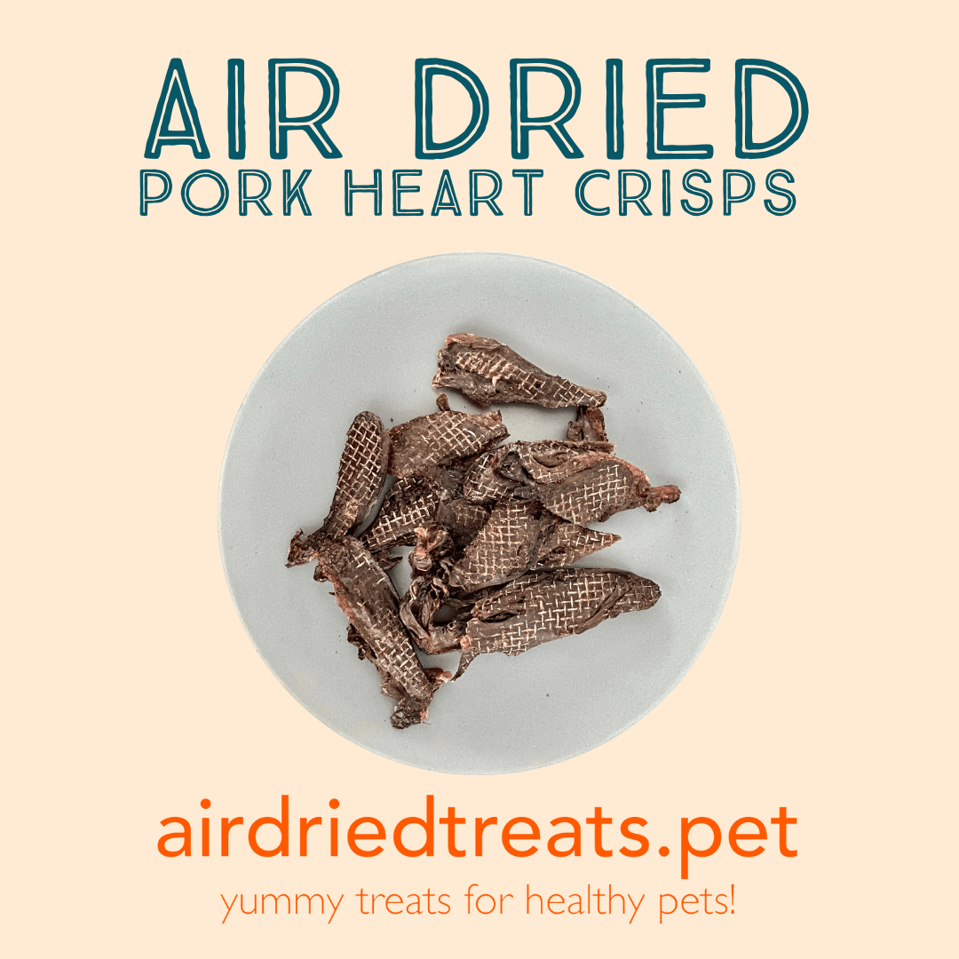 Air Dried Pork Heart Crisps airdriedtreats.pet Single Ingredient Treats