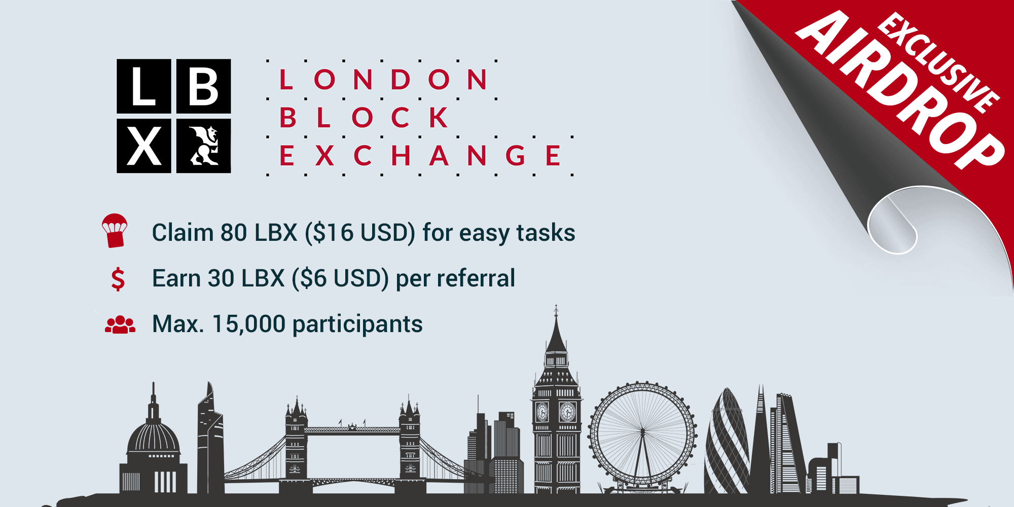 London Block Exchange Airdrop » Claim 80 free LBXu tokens ( 16 + 6