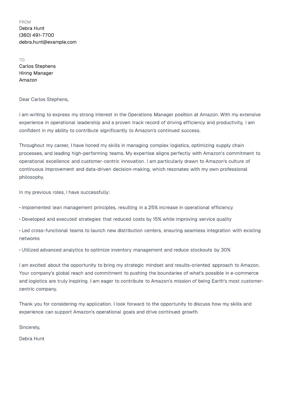 How to Write a Operations Manager Cover Letter (With Example)