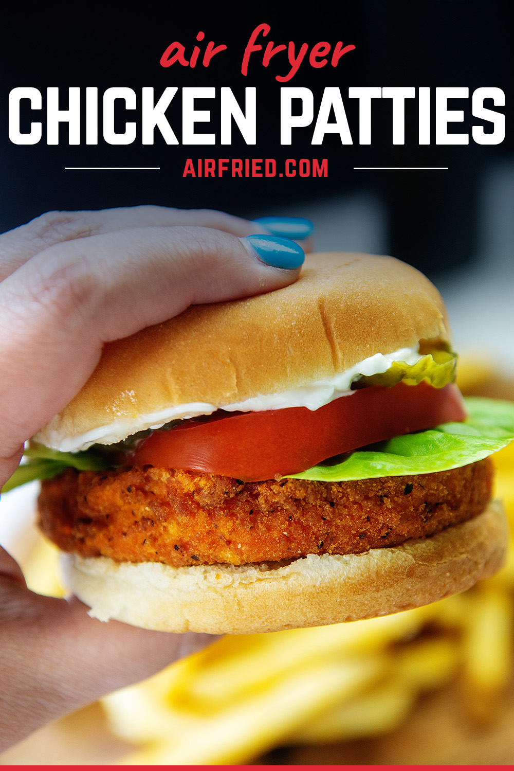 10Minute Air Fryer Chicken Patties