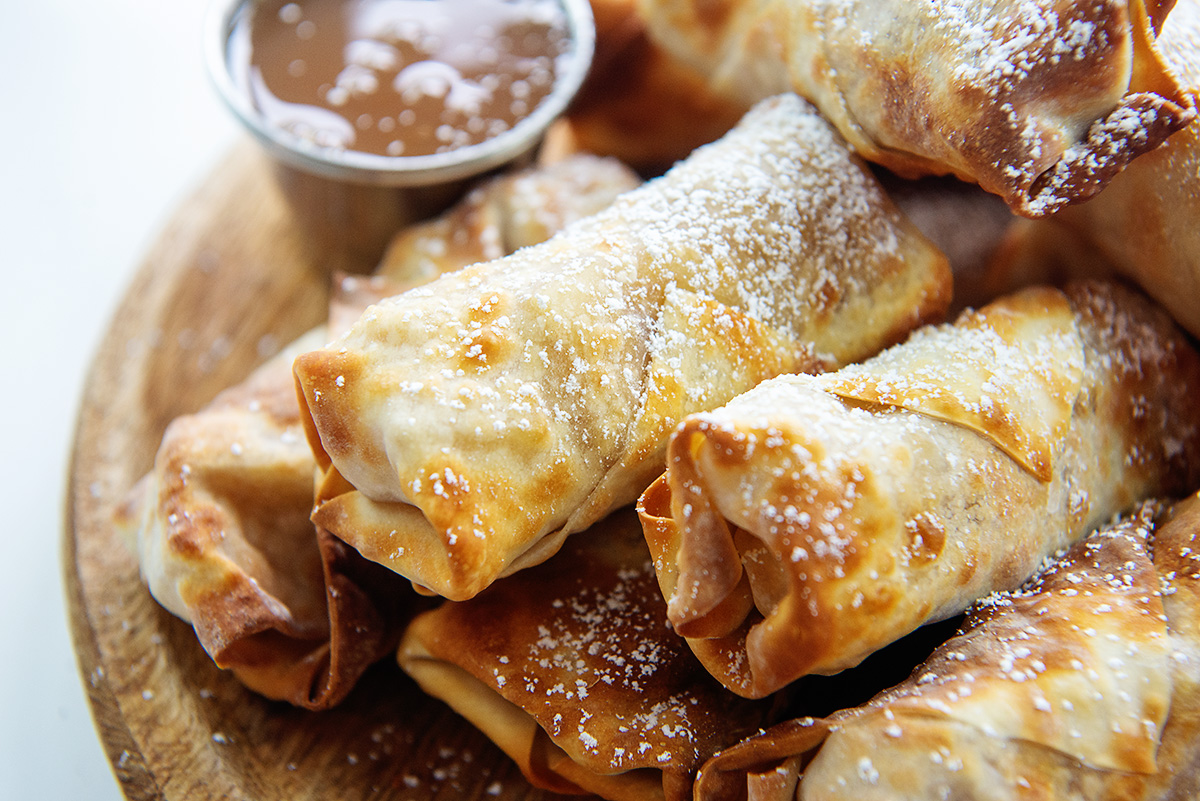 Easy Apple Pie Egg Rolls {Air Fryer Recipe}