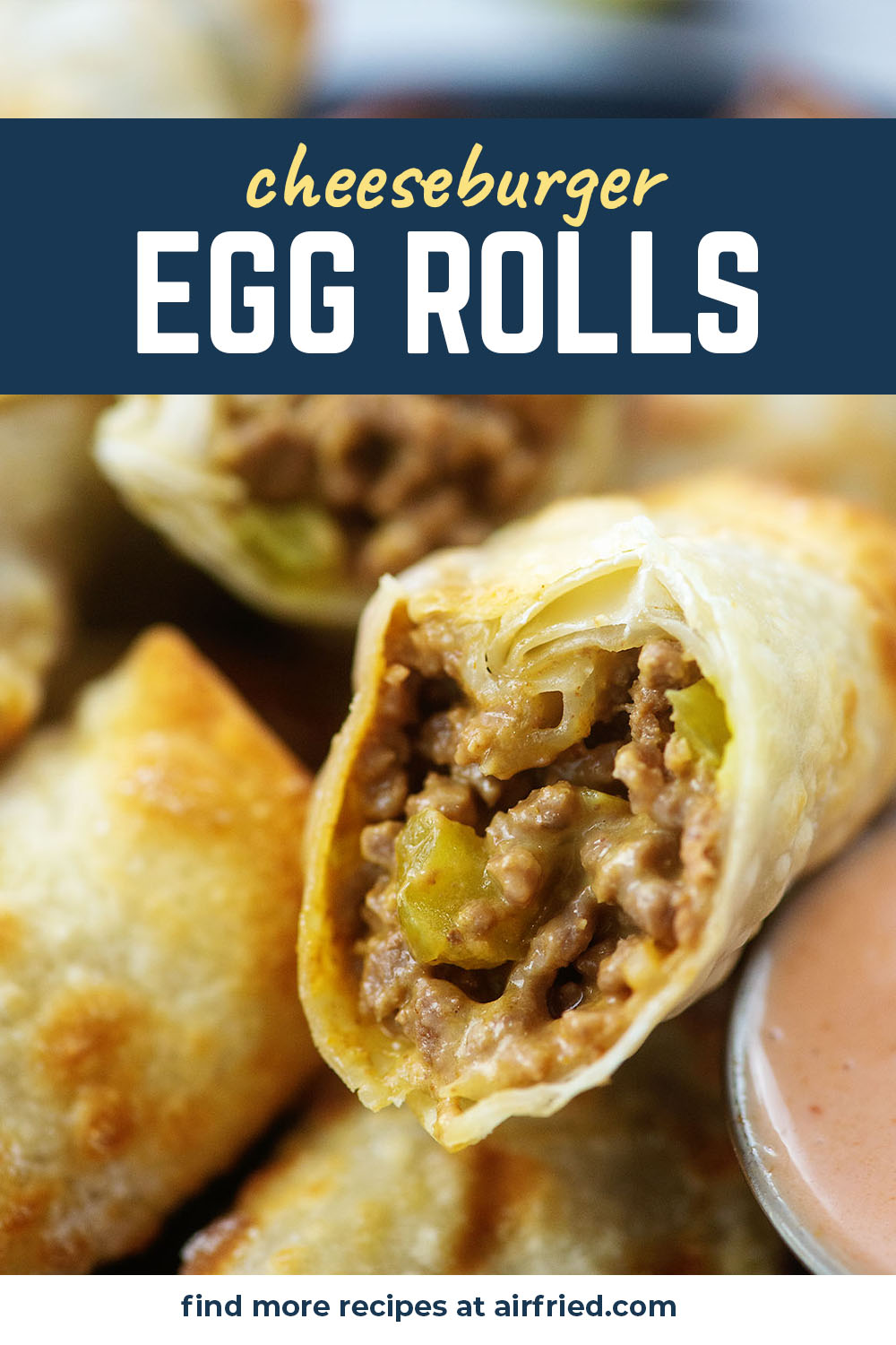 Cheeseburger Egg Rolls in the Air Fryer